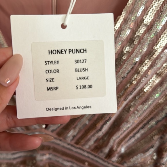 NWT Honey Punch Sequin Mini Dress - Picture 3 of 4